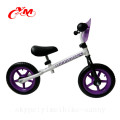 China fábrica de venda quente 18 meses de idade equilíbrio bicicleta / balanço de bicicleta roxo / infantil de 12 polegadas bicicletas sem pedal